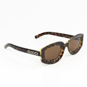NEW Gucci GG1719S 002 Light Havana Brown Women Square Sunglasses GG 1719S
